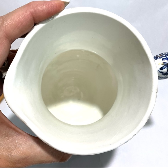 Blue & white floral ceramic Tea pitcher - Picture 10 of 11
